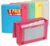 1InTheOffice 4×6 Index Card Holder, Poly Index Card Case/Box, Assorted Colors, 5 Dividers Adhesive Tabs Included (6 Pack)