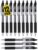 1InTheOffice Black Retractable Gel Pens, 0.7mm Medium Point, Rollerball, 12-Pack