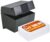 1InTheOffice Index Card Box with Index Card, Index Card Holder 400 Capacity & 3×5 Ruled Index Cards, White 200/Pack