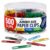 1InTheOffice Jumbo Paper Clip, Vinyl Coated Smooth Large Paper Clips 500 Pieces (Assorted Colored)