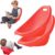 1 Pack Chairs Blue, Portable Floor Seating for Classroom, Flexible Seating for Classroom Elementary, Plastic Wobble Reading Chair with Back rt, Fun Sensory Egg Chair with Handle (Red 2 PCS)