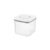1 Pack Square Food Storage Container with Lid, Stackable PP Plastic Bin for Pantry Organization and Kitchen Storage, White