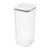 1 Pack Square Food Storage Container with Lid, Stackable PP Plastic Bin for Pantry Organization and Kitchen Storage, White