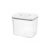 1 Pack Square Food Storage Container with Lid, Stackable PP Plastic Bin for Pantry Organization and Kitchen Storage, White