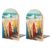 1 Pair Wood California Surfboards Book Ends with Metal Base for Shelf