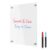 1PC Clear Acrylic Dry Erase Board, Wall-Mounted Hanging Whiteboard with Screws & 2 Markers, 12″×18″ Right Angle Sizes, Transparent Memo Board for Home & Office