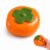 1PC Persimmon Shaped Squishy Toy, Coconut Oil Filled No Rebound Soft Squeeze Stress Toy, Sensory Fidget Decompression Toy for Anxiety Relief, Cute Fruit Calming Toy for Teenager Adults