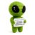 1 Piece Alien Positive Crochet Plush Gift – Emotional Support Stuffed Animal , Handmade PP Cotton Amigurumi for Birthday Gifts for Men, Women, Mom, Dad, Anniversary & Birthday Decorations（Green）