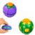 2-5 Pcs 3D Printed Fidget Spinner Ball, Multi-Color Press & Spin Fidget Toy Pack with Sound, Kinetic Desk Toy & Mechanical Sensory Rotating Decompression Sphere (Green + Purple)