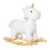 2-in-1 Kids Rocking Horse and Rolling Unicorn with Sound, Ages 3-6, White