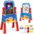 2-in-1 LED Drawing Board, Art Easel for Kids – Adjustable Double-Sided Rotatable Art Easel with Painting Accessories, Preschool Learning Toy for Boys Aged 3-5, Perfect Christmas, Birthday Gift (Blue)