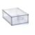 2-Pack Clear Plastic Closet Drawer, Rolling