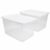 2-Pack Clear Plastic Storage Bins with Lids, 58 Qt, 23×16.63×12 Inches