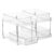 2-Pack Clear Stackable Storage Drawers with Pull-Out Handles, 13.25″ x 8″ x 5.5″, Plastic