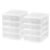 2-Pack Compact 4-Drawer Desktop Organizer, Clear Drawers, Stackable, White, 8.38″ x 6.75″ x 8.88″