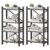 2-Pack Desktop Bookshelf, 4-Tier Stackable Narrow Bookcase, Adjustable Industrial Desk Organizer & Hutch – Rustic Brown Wood Desktop Book Organizer for Living Room, Bedroom & Home Office