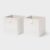 2-Pack Mini Fabric Storage Bins, Ivory Open Top with Pull Tab for Shelves