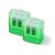 2-Pack Pencil Sharpeners with Lid, 2-Hole Manual Sharpener for Standard & Colored Pencils, Mess-Free Design Keeps Shavings Contained—Ideal for School, Home Office & Art Supplies (Green -2Pcs)