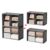 2-Pack Stackable Closet Organizer, 8-Cube Metal Frame Fabric Storage Shelf