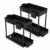2-Pack Under Sink Organizer, 2-Tier Storage Rack with Hooks