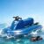 2-Person Inflatable Boat with Dual Saf-ety Fins Electric Surfboard Attachment & Underwater Diving Scooter Combo, Reinforced PVC Hull, 16000mAh Power 10-Speed Control 130-Minute Runtime 700W16Ah