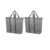 2-piece foldable laundry basket, collapsible fabric hamper with reinforced steel frame and long handles, perfect for bedroom, dorm, apartment, and travel