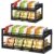 2-Tier Expandable Can Food Organizer for Pantry Shelf, Can Storage Rack for Kitchen Cabinet Organization, Soup Can Organizer with 2-Hooks, Heavy-duty Canned Goods Storage for Soda Drink Goods,1 Pack