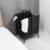 2-Tier Laundry Hamper 110L Oxford Sorter Lid Sorting Cards Black
