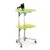 2-Tier Rolling Utility Cart, Stainless Steel Storage Trolley with Wheels, Handle and Lockable Casters for Kitchen, Office, Workshop and Bathroom