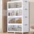 200Gal XL Stackable Storage Bins Foldable Box Cabinet for Home 4Pack White