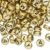 200 Gold Acrylic 2 Sided Alphabet 6.5mm Coin Beads with Black Letters 1mm Hole