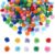 200 PCS Craft Pom Poms, Sparkle Balls Cat Fuzzy Toys Balls, Glitter Fluffy Craft Pompoms, Multicolor Soft Pompoms for Art Crafts, DIY Decorations, 0.59 Inch