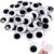 200pcs DIY Movable Eyes Simulation Animal Eyeball Black White Color Self-Adhesive Doll Eye
