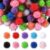 200 Pcs Glitter Pom Pom Balls, 0.59″ Puff Balls for Crafts