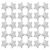 200pcs Mini Star Brads Fasteners for DIY Paper Crafts Silver Iron