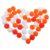 200pcs Orange Polyester Pom Poms, 2.5cm Ball Craft Supplies