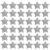 200pcs Star Shaped DIY Brads, Small Two Prong Iron Fasteners