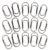200pcs Vintage Black Metal Paper Clips 15mm Mini Clips for Documents