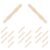 200pcs Wavy Wooden Fan Handle Craft Sticks for Adults 20cm Thick