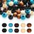 200Pcs Wooden Beads for Crafts, BetterJonny Large Hole Natural Wooden Beads 20mm Round Wood Loose Spacer Beads Hair Braid Beads for Macrame Bracelet DIY Craft Handmade Decor (5 Colors)