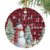 2026 Christmas Ornaments, Christmas Snowman Round 3″ Ceramic Christmas Ornaments for Friend, Buffalo Plaid Farmhouse Xmas Tree Snowflakes Double-Side Ornament Xmas Decorations