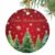 2026 Christmas Ornaments, Red Christmas Round 3″ Ceramic Christmas Ornaments for Friend, Winter Xmas Trees Snowflake Holiday Double-Side Ornament Xmas Decorations