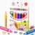 2026 New 3D Magic Popcorn Pens, Popcorn Pens Puffy with 6 Vibrant Colors, DIY Bubble Puffy Drawing Kit for Greeting Birthday Cards Kids Christmas