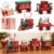 2026 New DIY Christmas Wooden Train Set 3D Assembly Puzzle Kit, Four-Car Slot-Connected Mechanical Train Model Kit, Vintage Mini Painted Wooden Steam Model for Family，1 Set