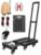 2026 Upgraded Foldable Silent Hand Truck Heavy Duty Foldable Six-Wheel Luggage Cart Portable Small Collapsible Dolly Cart with Wheels Carrito para Cargar Cosas Con Ruedas for Moving, Shopping
