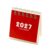 2027 Desk Calendar, Desktop Calendar with Folded Base