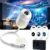 2027 New Hd Smart Dynamic 5d Holographic Night Light Projector, Plug and Play Hd Star Projector, 360° Adjustable Hd Galaxy and Ocean Projector for Bedroom Ceiling (3 Projection Films)