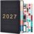 2027 Planner, Daily Monthly Planner from Jan. 2027 to Dec. 2027, A5 Hardcover Daily Agenda with Inner Pocket, 12 Tabs, Yearly Calendar Planner for School Office Home, 5.6″ x 8.3″