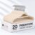 20 Pack Beige Non-Slip Clothes Hanger with Tie Bar- Heavy Duty Coat Hanger