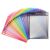 20 Pack Dry Erase Pockets with Loops, 10 x 14 Inch Ticket Holders | Clear Plastic Sleeves for Teachers & Classroom Use, 10 Assorted Colors